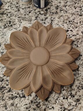 Decorative Flower Wall Accent in Taupe